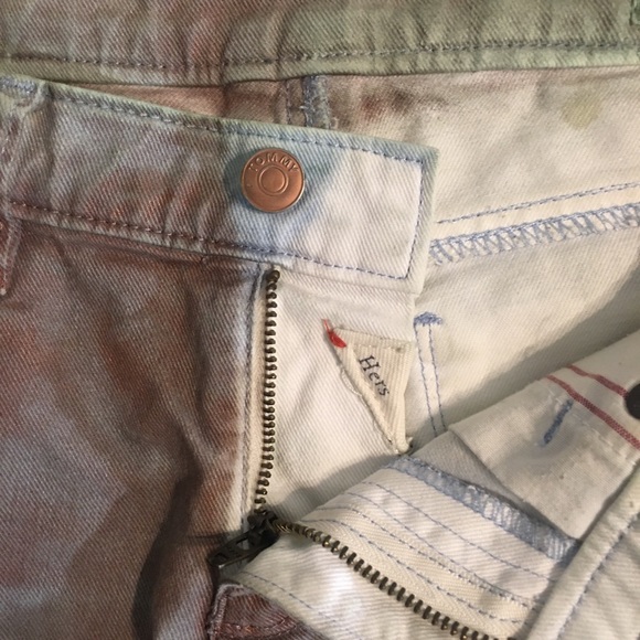 Tommy Hilfiger Hand-Painted Jean Shorts Size 26 - Picture 7 of 10